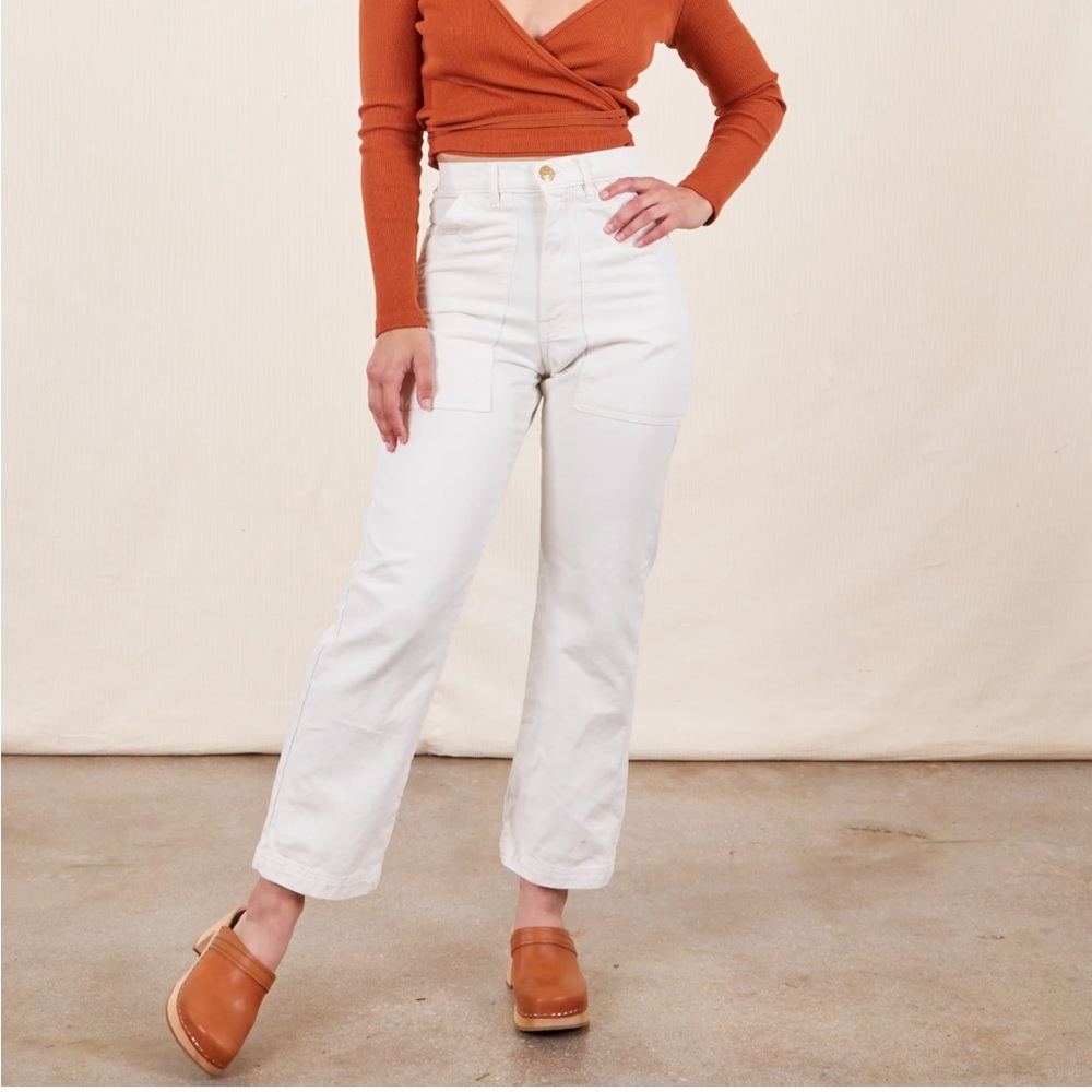 Big Bud Press Work Pants in Off White XXS.